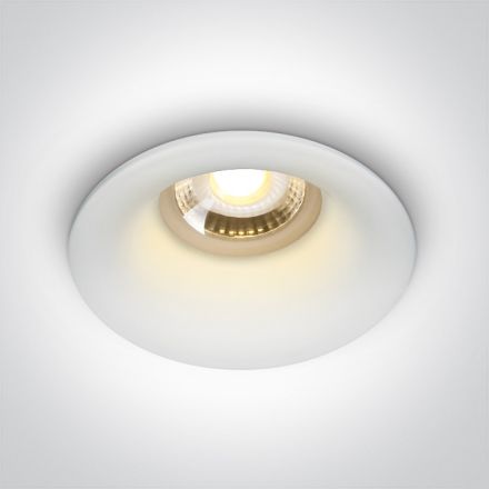 Χωνευτό Σποτ Semi Trimless LED GU10 MR16 Αλουμίνιο Λευκό