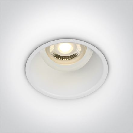Χωνευτό Σποτ Semi Trimless LED GU10 MR16 Αλουμίνιο Λευκό