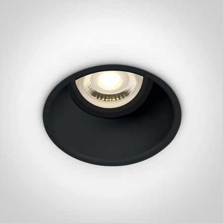 Χωνευτό Σποτ Semi Trimless LED GU10 MR16 Αλουμίνιο Μαύρο