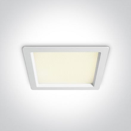 Χωνευτό Τετράγωνο Σποτ LED 15W Αλουμίνιο Λευκό IP44