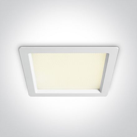 Χωνευτό Τετράγωνο Σποτ LED 25W Αλουμίνιο Λευκό IP44