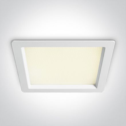 Χωνευτό Τετράγωνο Σποτ LED 30W Αλουμίνιο Λευκό IP44
