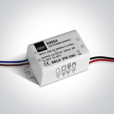 Constant Current LED Driver Για 350mA LED Spot 1-4W IP66