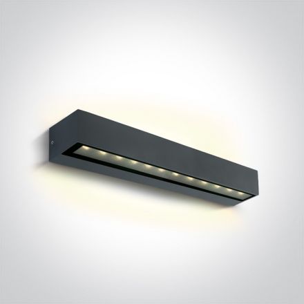 Επίτοιχο Φωτιστικό LED 2x10W 3000K IP65 Αλουμίνιο Ανθρακί