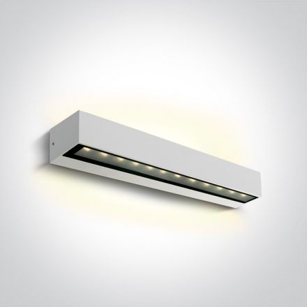 Επίτοιχο Φωτιστικό LED 2x10W 3000K IP65 Αλουμίνιο Λευκό
