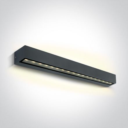 Επίτοιχο Φωτιστικό LED 2x13W 3000K IP65 Αλουμίνιο Ανθρακί