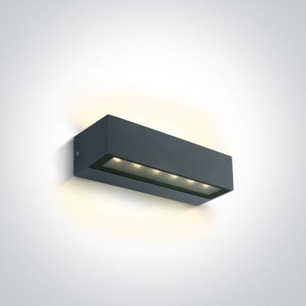 Επίτοιχο Φωτιστικό LED 2x6W 3000K IP65 Αλουμίνιο Ανθρακί