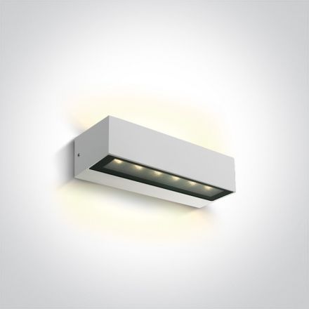 Επίτοιχο Φωτιστικό LED 2x6W 3000K IP65 Αλουμίνιο Λευκό