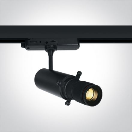 Ρυθμιζόμενο Spot Ράγας COB LED 12W 3000K Αλουμίνιο Μαύρο