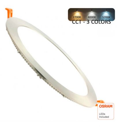 Panel LED Χωνευτό Osram Chip 24W CCT stainless steel