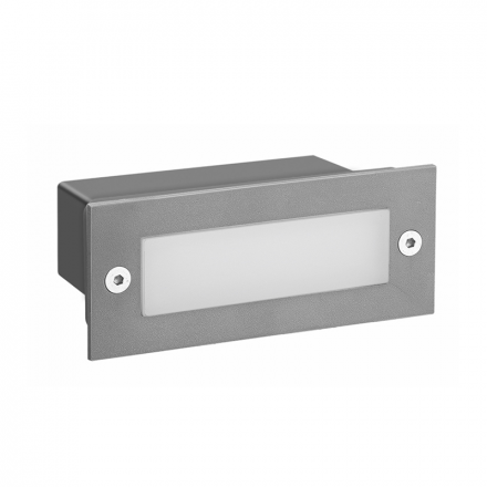 ACA Χωνευτή Step Απλίκα LED 2W 6000K PAS IP54 Γκρι 110x44