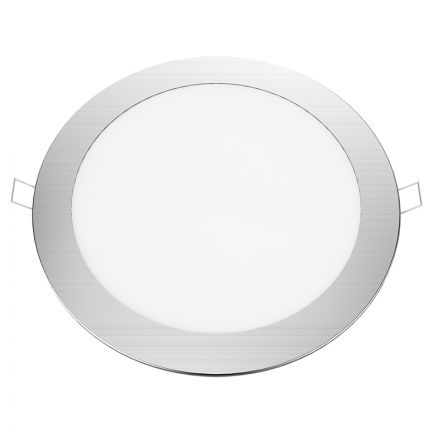 ACA Χωνευτό LED Panel Penu Στρογγυλό 18W 4000K Nickel Mat