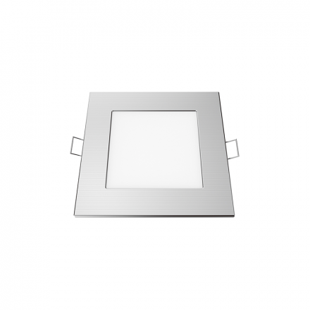 Penu Χωνευτό Τετράγωνο Panel LED 6W 6500K - Nickel Mat