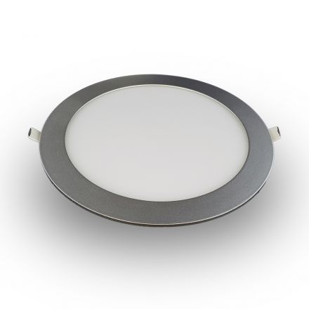 Χωνευτό Στρογγυλό LED Panel 18W 6400K Σατινέ