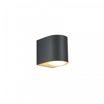 InLight Powell 1xGU10 Outdoor Up or Down Wall Lamp Anthracite D:9cmx8cm (80200244)