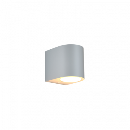 InLight Powell 1xGU10 Outdoor Up or Down Wall Lamp Grey D:9cmx8cm (80200234)