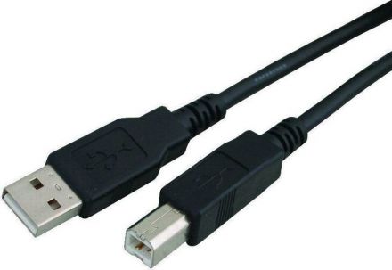 USB 2.0 Cable USB-A male - USB-B male Μαύρο 1.5m (CAB-U016)