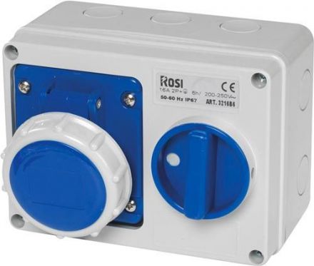 Πριζοδιακόπτης Με Μανδάλωση 32A 2P+T IP67
