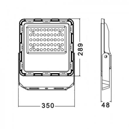 Προβολάς LED 100W 4000K FINI Μαύρος IP66
