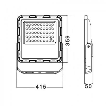 Προβολέας Εξωτερικός LED 150W 3000K FINI IP66