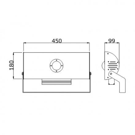 Προβολέας LED 150W 4000K LIBRA-1X Ασημί Ματ IP65
