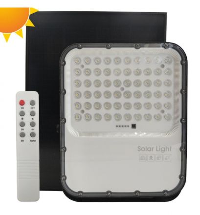 Προβολέας LED Ηλιακός 200W 5000K Panel 20W/Battery 20Ah Orion
