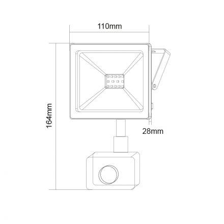 ACA LED Προβολέας Με Αισθητήρα Κίνησης Q SMD 30W 230V IP66
