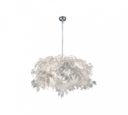 Trio Lighting Κρεμαστό Φωτιστικό 4xE14 LEAVY Chrome-Λευκό Μέταλλο-Πλαστικό