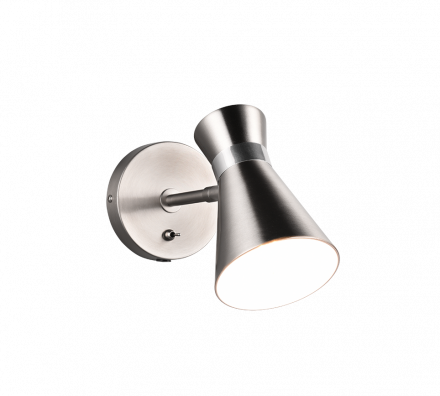 Trio Lighting Επίτοιχο Φωτιστικό ENZO LED 1xE27 Μέταλλο Nickel Mat