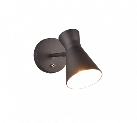 Trio Lighting Επίτοιχο Φωτιστικό ENZO LED 1xE27 Μέταλλο Μαύρο Mat