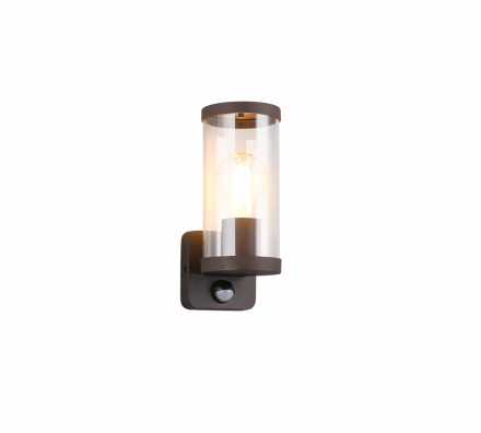 Trio Lighting Απλίκα LED 1xE27 BONITO Αισθητήρας Κίνησης Σκουριά IP44