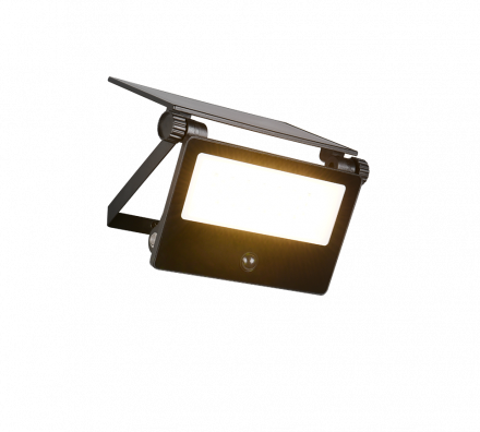 Trio Lighting Ηλιακός Προβολέας LED 18W CCT MOURA Motion Sensor Μαύρο Ματ