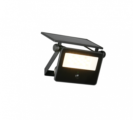 Trio Lighting Ηλιακός Προβολέας LED 10W CCT MOURA Motion Sensor Μαύρο Ματ