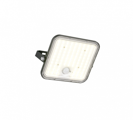 Trio Lighting Ηλιακός Προβολέας LED 18W 4000K ACORA Motion/Dusk Sensor Μαύρο Ματ