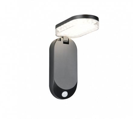 Trio Lighting Ηλιακό Επίτοιχο Φωτιστικό LED 3W 4000K Motion/Dusk Sensor LAGOAS Μαύρο