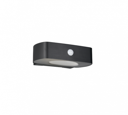Trio Lighting Ηλιακό Επίτοιχο Φωτιστικό LED 6W 4000K Motion Sensor BILBAO Μαύρο Πλαστικό