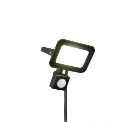 Trio Lighting Προβολέας LED 20W 4000K Motion Sensor FUNCHAL Μαύρο Ματ