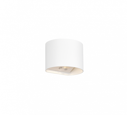 Trio Lighting Επίτοιχο Φωτιστικό LED 2x1W 3000K GENIE Λευκό Ματ Πλαστικό IP44 Motion Sensor