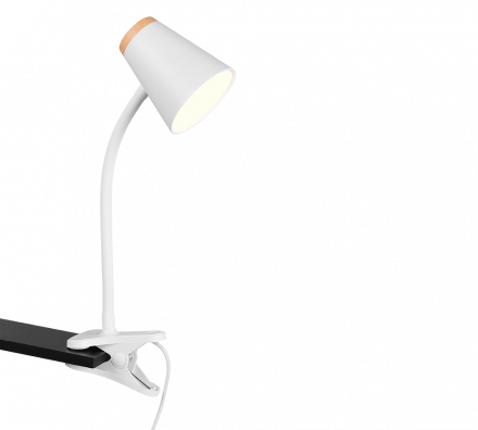 Trio Lighting Φωτιστικό Γραφείου Clip LED 4.5W 3000K PONGO Λευκό Ματ Μέταλλο