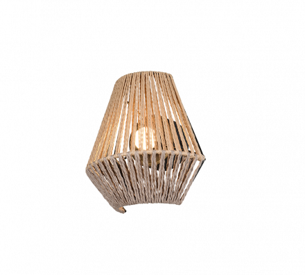 Trio Lighting Επίτοιχο Φωτιστικό LED 1.5W 3000K LIRA Καφέ Χαρτί-Νήμα