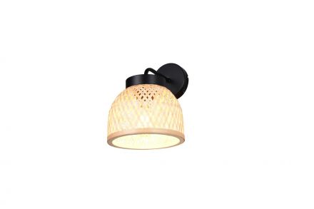 Trio Lighting Επίτοιχο Φωτιστικό 1xE27 LAURENT Μαύρο Ματ Μέταλλο