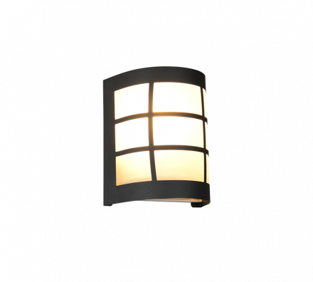 Trio Lighting Επίτοιχο Φωτιστικό 1xE27 SINTRA Μαύρο Ματ SS-Λευκό Γυαλί