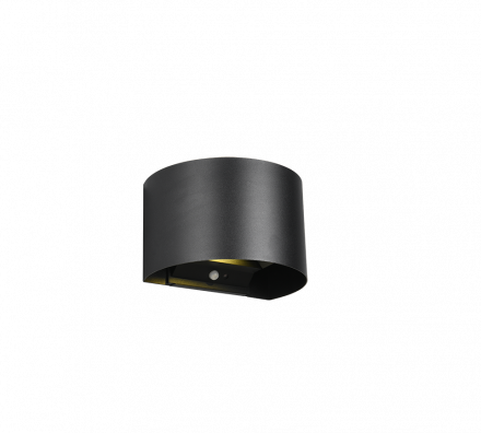 Trio Lighting Απλίκα LED 2x5W TALENT Sensor Μαύρο Ματ IP44