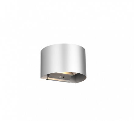 Trio Lighting Απλίκα LED 2x5W TALENT Sensor Γκρι IP44