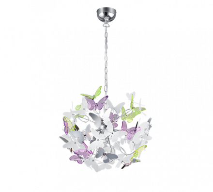 Trio Lighting Κρεμαστό Φωτιστικό 4xG9 BUTTERFLY Chrome Μέταλλο