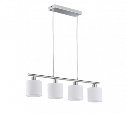 Trio Lighting Κρεμαστό Φωτιστικό 4xE14 TOMMY Nickel Mat-Λευκό Μέταλλο
