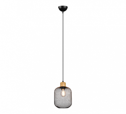 Trio Lighting Κρεμαστό Φωτιστικό 1xE27 CALIMERO Μαύρο Ματ Μέταλλο