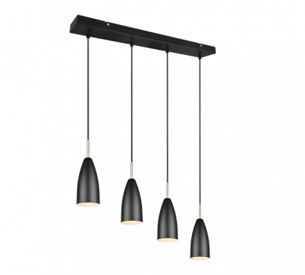Trio Lighting Κρεμαστό Φωτιστικό 4xE14 FARIN Μαύρο Ματ Μέταλλο