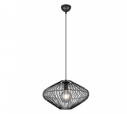 Trio Lighting Κρεμαστό Φωτιστικό 1xE27 COBAIN Μαύρο Ματ Μέταλλο
