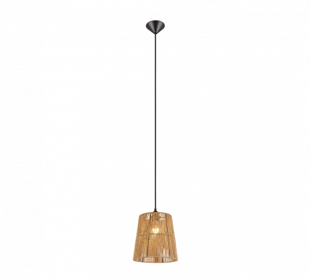 Trio Lighting Κρεμαστό Φωτιστικό HOLM LED E27 Paper Καφέ